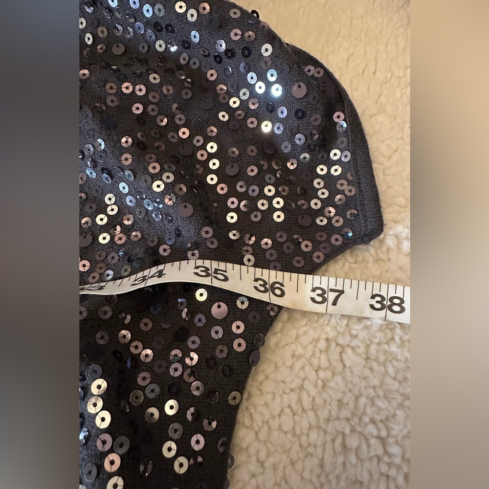Dg2 by Diane Gilman Women’s Short Sleeve Sequin Top Gray size 1X - Picture 6 of 9